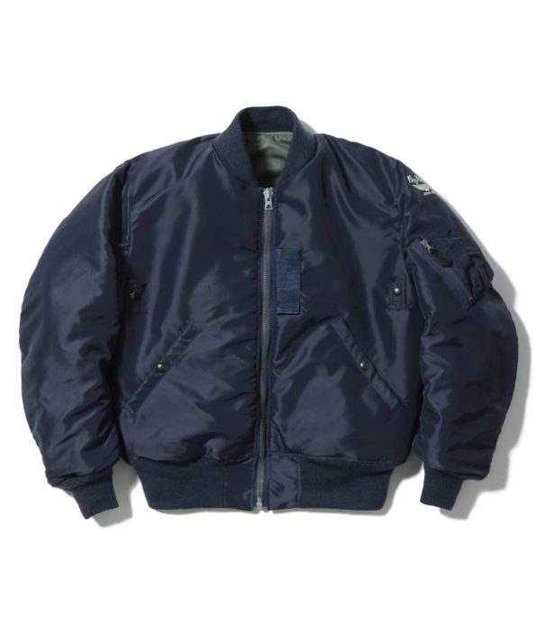 Intermediate Ma-1 Grey And Navy Blue Reversible Jacket