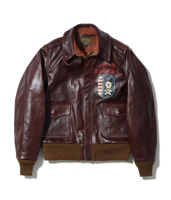 Jolly Rogers A-2 Silver Stars Bomber Flight Jacket.
