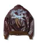 Jolly Rogers A-2 Silver Stars Bomber Flight Jacket.