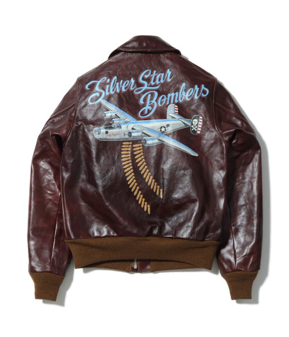 Jolly Rogers A-2 Silver Stars Bomber Flight Jacket