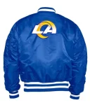Los Angeles Rams Ma-1 Royal Blue Bomber Satin Jacket