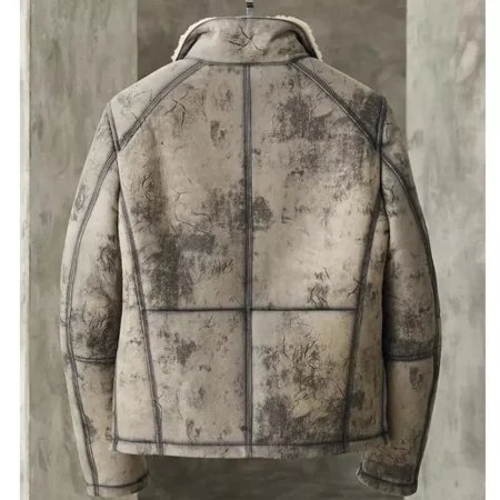 Men’s Aviator B3 Flight Fur Bomber Shearling Jacket.