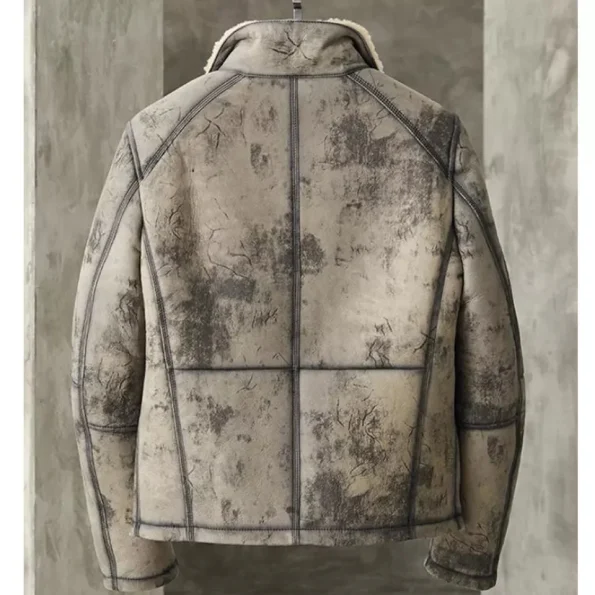 Men’s Aviator B3 Flight Fur Bomber Shearling Jacket.