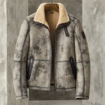 Men’s Aviator B3 Flight Fur Bomber Shearling Jacket