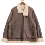 Men's B-3 Brown Shearling Leather Jacket