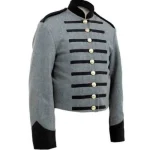 Men's Cavalry Gray With Front Black Braiding Military Jacket.
