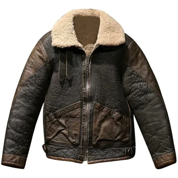 Men's Dark Brown Airforce A-2 Military Flight Bomber Leather Jacket