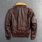 Men’s Genuine Leather G-1 First Layer Leather Motorcycle Jacket