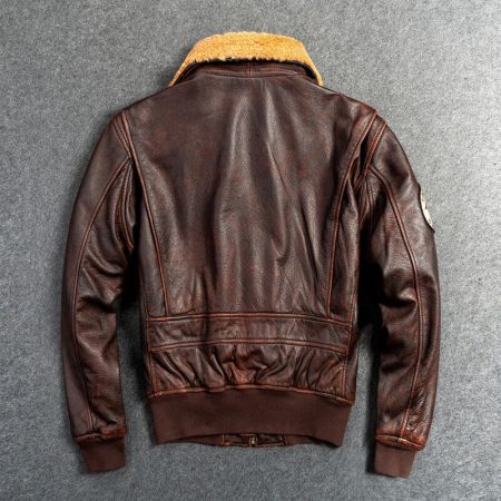 Men’s Genuine Leather G-1 First Layer Leather Motorcycle Jacket.