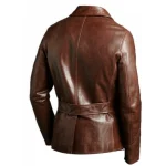 Men’s Leather Brown Cafe Racer Sheepskin Field Jacket