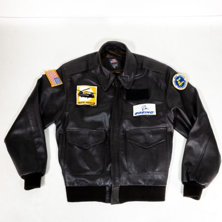 Military A-2 Black Leather Bomber Flight Jacket