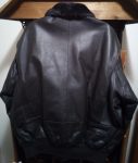 Navy Airborne G-1 Black Leather Jacket