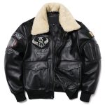 New Air Force Black Leather Flight Jacket
