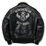 New Air Force Black Leather Flight Jacket