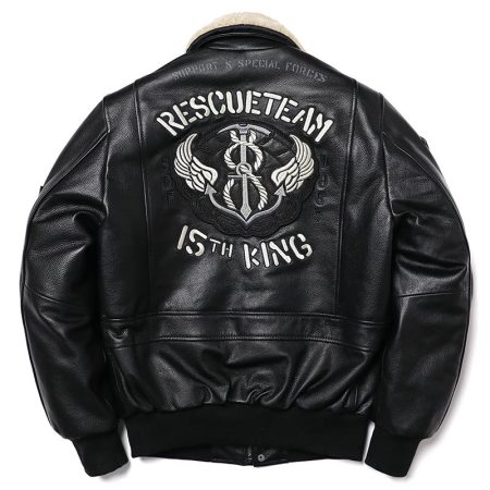 New Air Force Black Leather Flight Jacket.