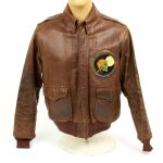 Night Fighter Squadron A-2 Brown Leather Flight Jacket