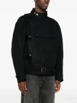 Our Legacy Off-centre High-neck Black Field Jacket