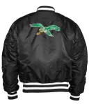 Philadelphia Eagles Ma-1 Satin Black Bomber Jacket