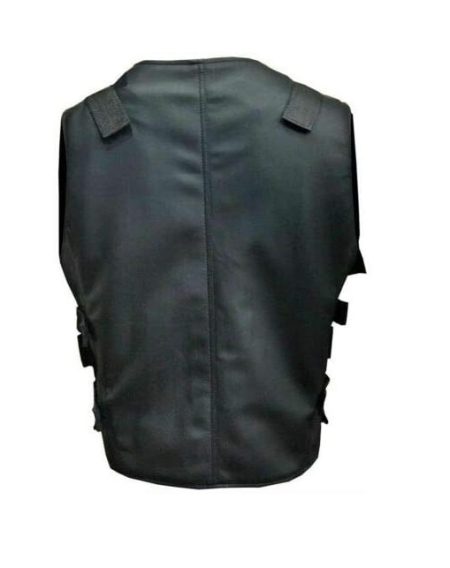 Punisher Vest Tactical Skull Frank Castle Black Leather Vest.