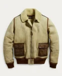 Ralph Lauren Leather A-2 Lamb Shearling Jacket