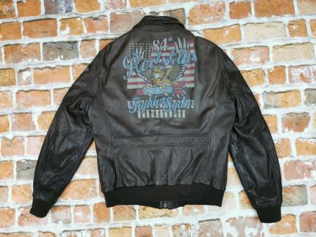 Redskins Fighter Squadron A-2 Black Leather Jacket