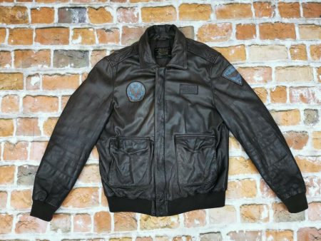 Redskins Fighter Squadron A-2 Black Leather Jacket.
