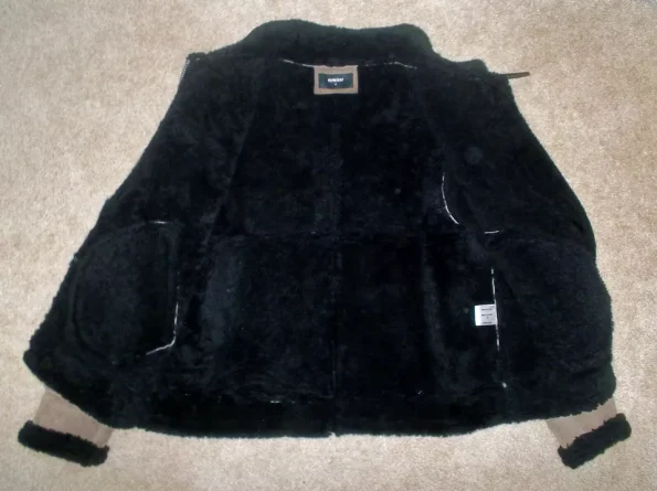 Represent B-3 Brown And Black Shearling Flight Jacket