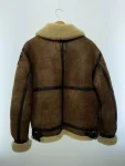 Schott B-3 Mouton Brown Leather Flight Bomber Jacket