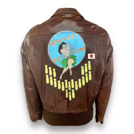 Squadron A-2 Brown Leather Flight Bomber Jacket