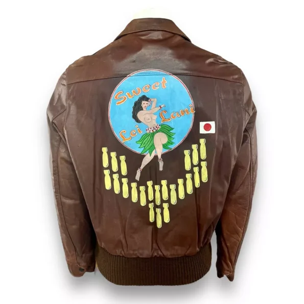 Squadron A-2 Brown Leather Flight Bomber Jacket