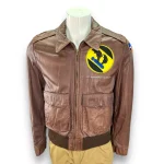 Squadron A-2 Brown Leather Flight Bomber Jacket
