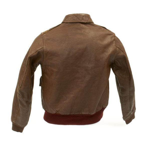 Squadron Scotty Dog A-2 Brown Leather Flight Jacket.