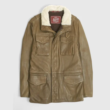 Stewart Green Leather M-65 Field Jacket