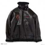 Strict-g Alpha B-3 Amuro Ray Black Leather Flight Jacket