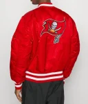 Tampa Bay Buccaneers Ma-1 Satin Bomber Red Jacket