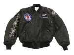 Tedman Ma-1 Black Leather Flight Bomber Jacket.