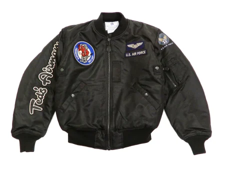 Tedman Ma-1 Black Leather Flight Bomber Jacket