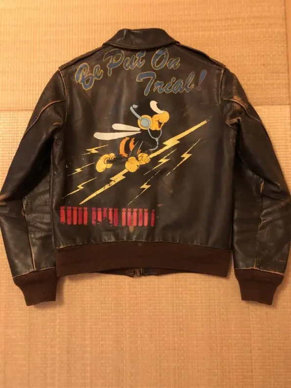 The Real Mccoy's A-2 Flight Brown Leather Jacket.