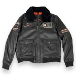 Unlimited Fashion A-2 Black Flight Jacket With Patches