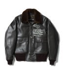 Vietnam Emb’d Lining G-1 Black Leather Bomber Jacket