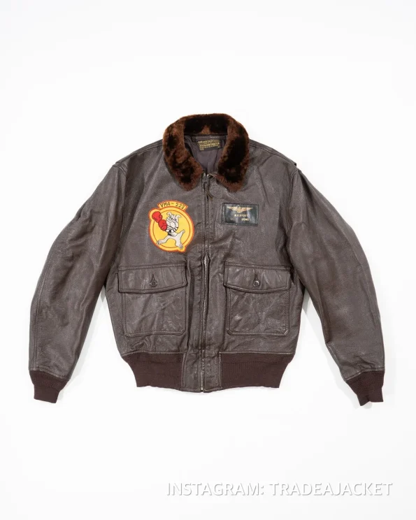 Vietnam G-1 Bulldogs Brown Leather Flight Jacket