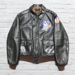 Vintage A-2 Korea War Pow Black Leather Jacket