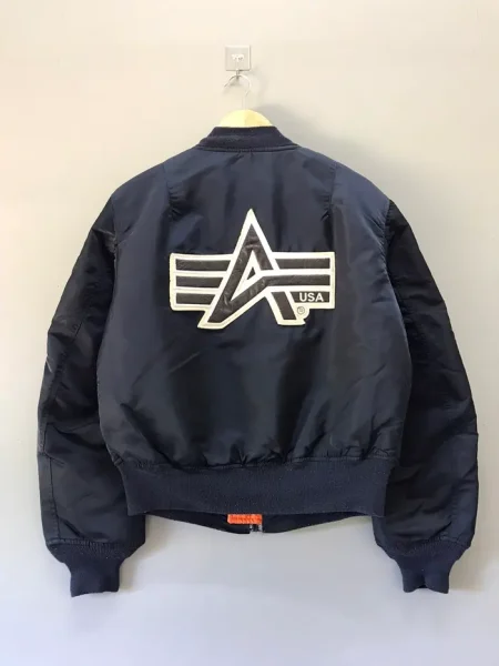 Vintage Alpha Industries Leather Patches Ma-1 Flight Jacket