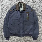 Vintage Avirex Army Of United States A-2 Navy Blue Jacket