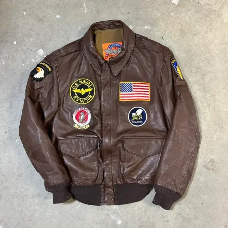 Vintage Cooper A-2 Brown Leather Jacket