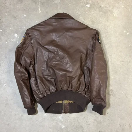 Vintage Cooper A-2 Brown Leather Jacket.