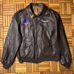 Vintage Cooper A-2 Us Air Force Bomber Leather Goatskin Jacket