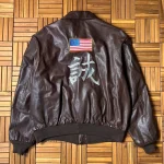 Vintage Cooper A-2 Us Air Force Bomber Leather Goatskin Jacket