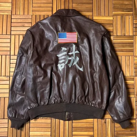 Vintage Cooper A-2 Us Air Force Bomber Leather Goatskin Jacket.