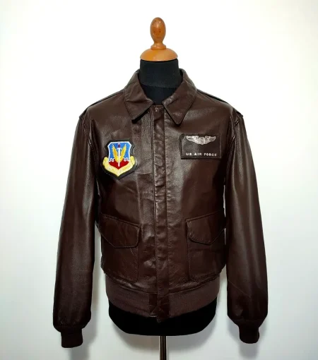 Vintage Cooper Us Airforce A-2 Brown Leather Jacket